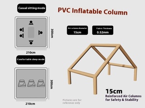 Tienda de Campaña Inflable 6.3 ㎡   Tienda de Campaña Inflable para Campamento y Fiestas, de 2 a 5 Personas, Tela Oxford, para Exteriores - Product Image 5