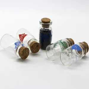 5ml10mlミニクリアガラスウィッシングスモールドリフトボトルバイアル、コルク蓋付きギフトチューブコルクジャーボトル用