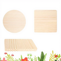 Sous-verre carré classique en bois massif, tapis anti-brûlure solide 10cm 0.8cm, décoration de table haut de gamme XIANPING XP-WC240407