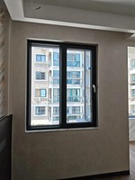 Fenêtre à battant fixe en alliage d'aluminium avec moustiquaire en acier inoxydable, double vitrage trempé, insonorisée et isolante thermiquement