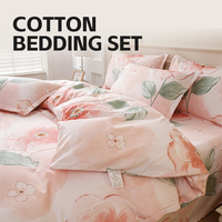 Meilleures ventes : Ensemble de draps personnalisés 4 pièces à imprimé végétal, 100 % coton, tailles Twin et Queen, ultra doux, luxe, vente en gros