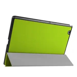 ultra thin back stand case for Sony Xperia Z4 tablet,3 folio ultra-thin pu leather case cover for Sony Xperia Z4 tablet 10.1