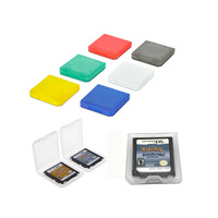 Étui de rangement transparent en plastique dur pour cartes de jeu nds lite