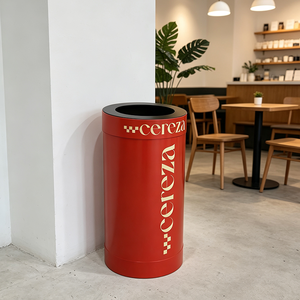 Contenedor de Basura Ecológico de Acero Inoxidable para Exteriores e Interiores, Cubo de Basura Independiente para Áreas Públicas - Product Image 1