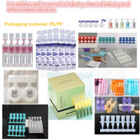 Machine semi-automatique de remplissage et de scellage de tubes ampoules en plastique PE pour cosmétiques et gouttes oculaires, petit volume