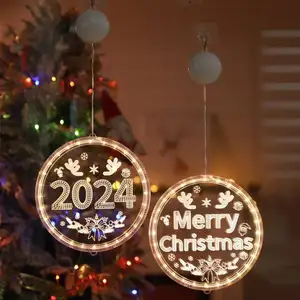 2024 सजावटी प्रकाश खिड़की स्टार लाइट क्रिसमस की अगुवाई घर के लिए त्योहार रोशनी