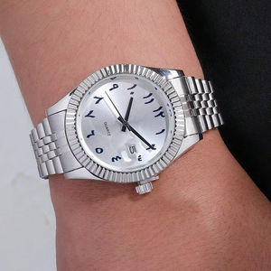Reloj de cuarzo de negocios de acero inoxidable de lujo para hombre ODM/OEM resistente al agua fecha luminosa característica personalizada cristal de zafiro inoxidable - Product Image 5