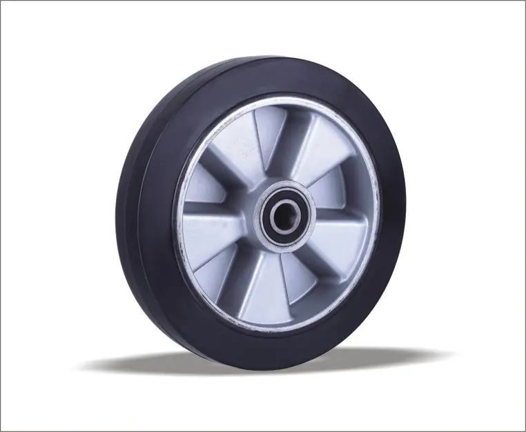 Надежное качество, шарикоподшипник 125-300 мм, Алюминиевый центр, твердые резиновые колеса для тачки