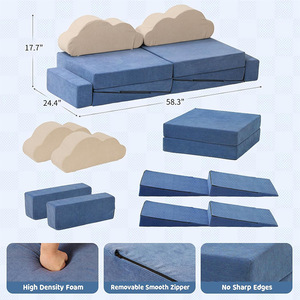 Ensemble de coussins de canapé en mousse pour enfants, forme géométrique, éponge haute élasticité, tissu unisexe, structure de jeu intérieure pour tout-petits - Product Image 4
