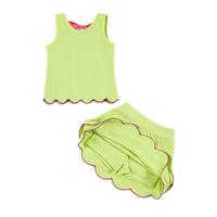 Ensemble de vêtements de sport deux pièces pour filles, jupe de yoga et de tennis personnalisée pour tout-petits, respirante, pour l'été, gymnastique, danse, en nylon à séchage rapide