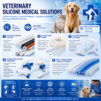 Tubo de Silicona de Grado Médico Radiopaco, Tubo Visible a Rayos X Curado con Platino para la Producción de Catéteres Urinarios Veterinarios