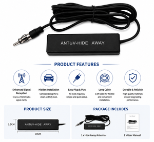 <span class=keywords><strong>Antenne</strong></span> de voiture cachée amplifiée, accessoires automobiles, longue portée AM/FM, <span class=keywords><strong>12V</strong></span>, gain 20dB, <span class=keywords><strong>antenne</strong></span> de remplacement universelle pour voiture - Product Image 5