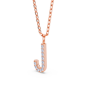 Colgante de Letra Mayúscula Personalizado al por Mayor con Diamante Cultivado en Laboratorio VVS VS EF en Plata de Ley 925 con Acabado en Oro - Product Image 1