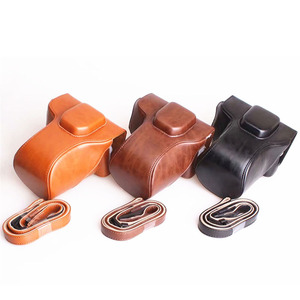 Leather Camera Case For Fujifilm X T20 X T30 Mirrorless Camera With <b>Adjustable</b> <b>Strap</b> Compact Design Protective Cover - Product Image 1