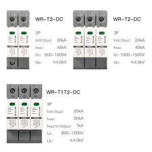 Dispositivo di <span class=keywords><strong>Protezione</strong></span> da Sovratensioni DC WRDZ, 500-1500Vdc, 3 Poli, SPD 40kA 4.0kV - Product Image 2