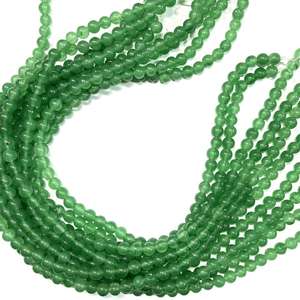 ลูกปัดหยกธรรมชาติสีเขียว ขนาด 6 มม. ลูกปัดหยกคุณภาพสูงสีเขียว - Product Image 4