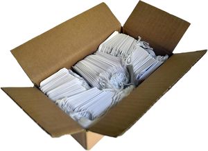 가방 및 상품 필수 액세서리를 위한 표시 태그가 부착된 끈이 있는 재활용 가능한 흰색 매달린 종이 태그 - Product Image 4