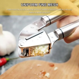 Presse-ail en acier inoxydable, écraseur de <span class=keywords><strong>légumes</strong></span>, presse-gingembre, hachoir manuel pour gingembre, outils de cuisine, accessoires de cuisine - Product Image 3