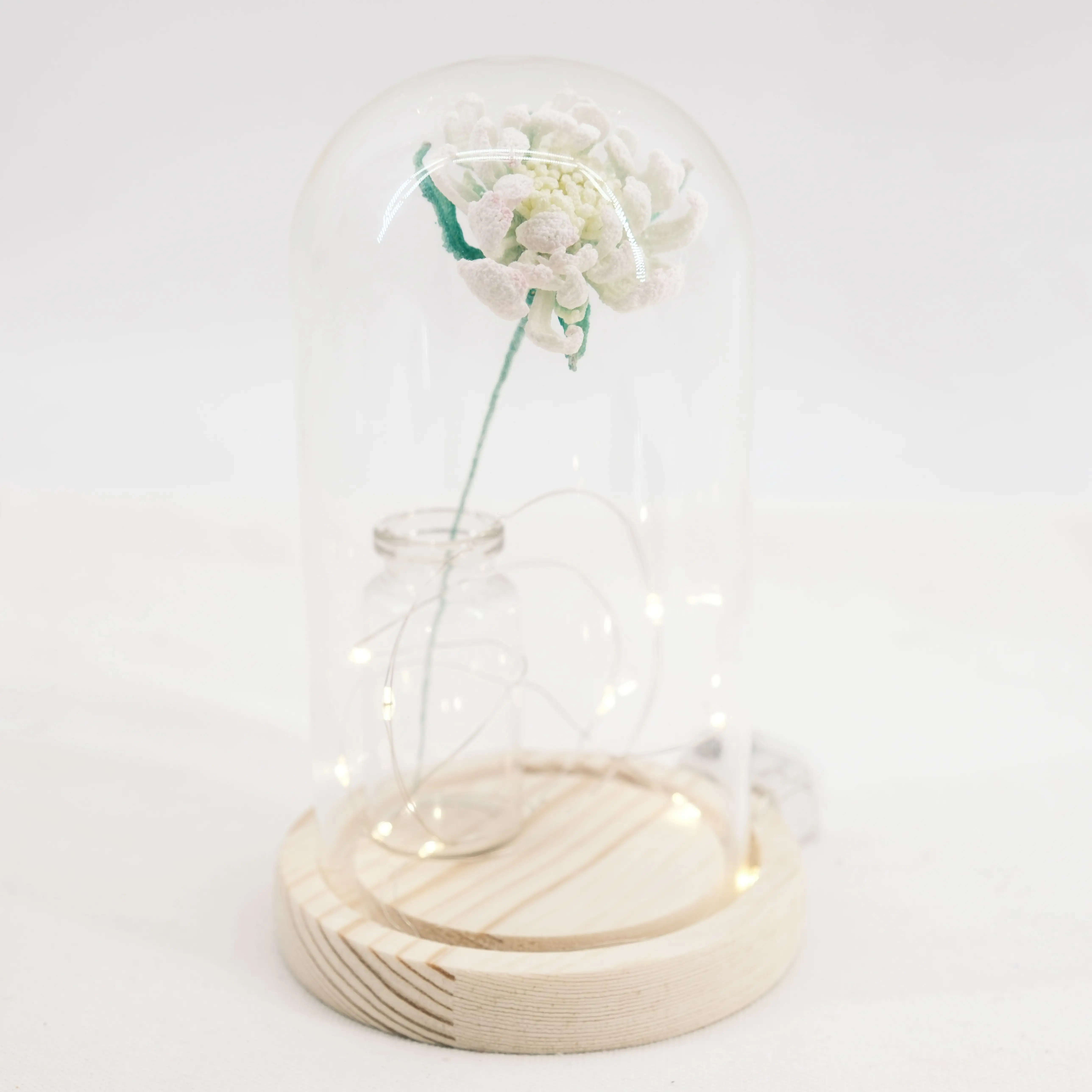 Luxe Mini Gehaakte Bloem Bionische Groene Lotus Pioenroos Meubels Decoratief Cadeau Prachtig Ornament