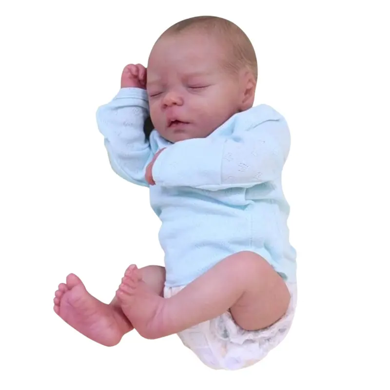 NPK Factory Wholesale 40cm Realistic Baby Reborn Doll 3D Skin Veins Visible Lifelike Boy Silicone Reborn Dolls