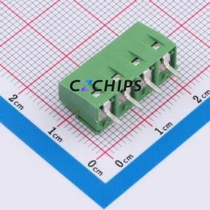 282836-4 Screw Terminal Block Through hole Component (THT),P=5mm Connector 5mm Green Through Hole 4P - Product Image 2