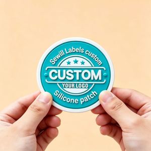 Custom 3D Embossed Oval Silicone Labels, Wash-Resistant Non-Fading Brand <b>Tags</b> for Clothing & <b>Bags</b> - Product Image 3