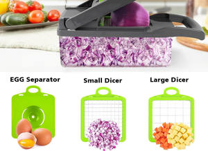 Meilleure Vente : Coupe-Oignon Multifonctionnel Manuel 16-en-1, Trancheuse à Fruits, Éplucheur de Pommes de Terre, en PP, pour Dropshipping - Product Image 4