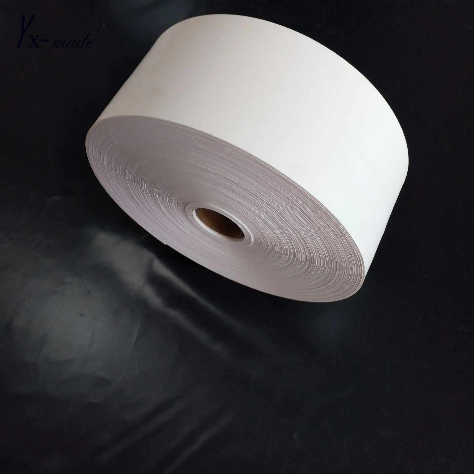 40mm * 200M सफेद रंग रिक्त नायलॉन तफ़ता लेबल टेप कपड़े कपड़े मुद्रण योग्य धो देखभाल लेबल