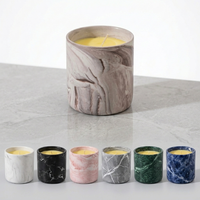 Pot à bougie en céramique marbrée multicolore nordique, finition mate, écologique, fait main, pour mariage, Noël, décoration de la maison