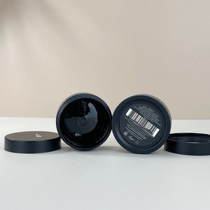 Matte Black 4oz Cosmetic Face Cream <b>Jar</b> 8oz Frosted Salt Scrubs Body Butter <b>Jars</b> 150ml 250g Round <b>Plastic</b> <b>Jar</b> with Lids 50g 100g - Product Image 4