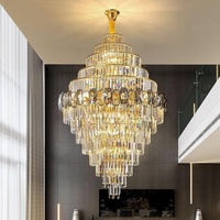 Luxe Simple Élégant Pendentif Lumière Nouveau Lustre pour La Maison Hôtel Bar Villa Escalier Loft Plafond Duplex Salon Éclairage