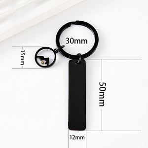 Llavero Largo de Acero Inoxidable con Grabado Láser de Semillas de Mostaza en Forma de Cruz, Impresión a Color, Material en Blanco para DIY, Moderno - Product Image 5