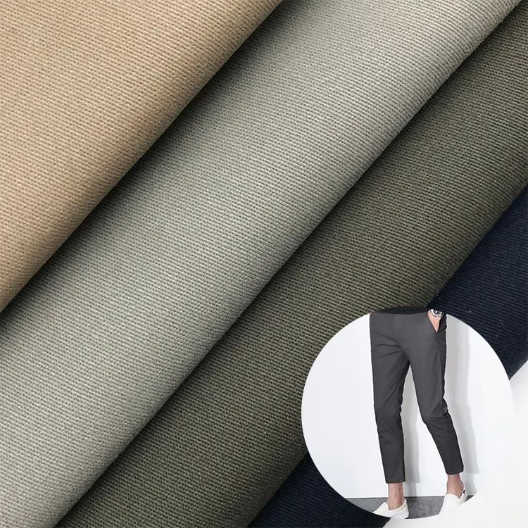 Pamuklu streç dimi kumaş % 97% pamuk % 3% spandex ağırlığı 250gsm pantolon