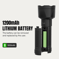 Linterna LED Recargable Tipo C de 86g, 1200mAh, 3W, Ligera y Compacta, con Batería Reemplazable, Luz Estroboscópica de Alta y Baja Potencia