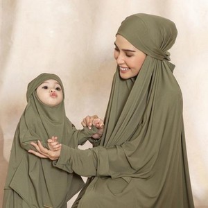 Abaya personnalisable en gros pour femme, printemps-automne, vêtement de prière respirant et léger, robe longue en jersey à manches longues - Product Image 2