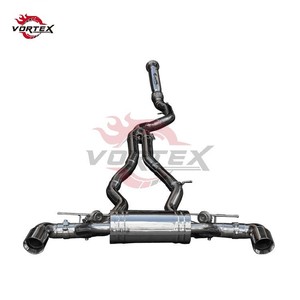 Sistema de Escape Catback Valvetronic de Acero Inoxidable con Acabado Espejo y Diseño de Escamas de Pez para Supra A90, de Vortex Performance - Product Image 4