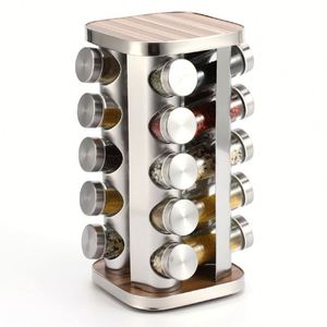 360 Rotating Vertical Kitchen Spice <b>Bottle</b> <b>Rack</b> Stainless Steel Carousel Drawer Spice <b>Rack</b> Organizer Space Saving Spice Drawers - Product Image 6