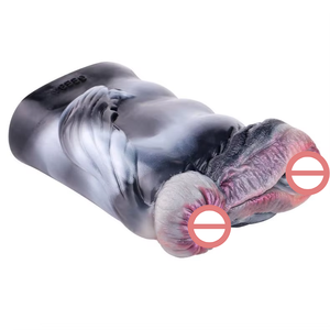 Juguete Sexual Masculino Strange <span class=keywords><strong>Beast</strong></span> Horse Inverted Mold Airplane Cup, Masturbador con Doble Orificio Anal y Vaginal, Canal Roscado - Product Image 2