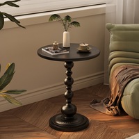 Table de Chevet Moderne Rétro en Fer, Petite Table Basse Tendance avec Rangement pour Balcon et Salon