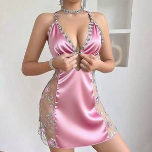 Фабричная поставка: Сексуальное нижнее белье больших размеров, пижамы, ночнушки, сексуальные платья на бретельках, соблазнительные короткие платья - Product Image 4