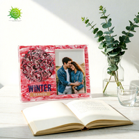 Cadre photo de table en acrylique, cadre photo double face transparent, cadre d'affichage photo de bureau, personnalisation OEM disponible