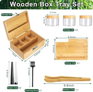 <strong>Wooden</strong> <strong>Storage</strong> <strong>Box</strong> Tray Set, Bamboo Stash <strong>Box</strong> Secret with Combination Lock, Herb Stash <strong>Box</strong> All Accessories - Product Image 5
