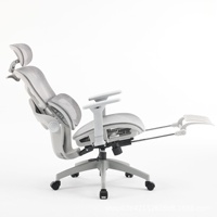 Chaise de bureau ergonomique en maille à dossier haut inclinable, pivotante, avec support lombaire réglable, chaise de travail respirante