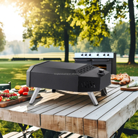 Four à pizza de table portable de 12 pouces pour camping en plein air BBQ Installation autoportante à gaz pour usage domestique