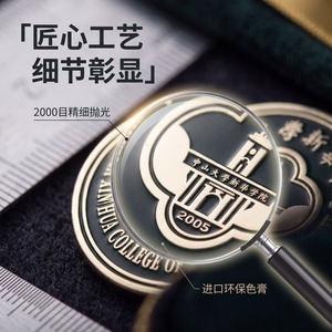 Custom Enamel Badge College Souvenir 30x30mm Alloy <b>Pin</b> Customized Logo <b>Metal</b> Badge Gift - Product Image 1
