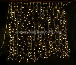 Color ventana cortina cadena luz Año Nuevo alta calidad 2025 gran oferta Cable de goma IP67 Led para decoración de Navidad con Flash - Product Image 3
