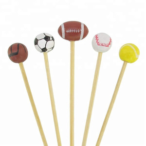 ไม้ไผ่ขนาด4.7นิ้วสำหรับตกแต่งลายฟุต<span class=keywords><strong>บอล</strong></span>อุปกรณ์สำหรับงานเลี้ยงบุฟเฟ่ต์ไม้ไผ่ปฏักงานค็อกเทล - Product Image 3