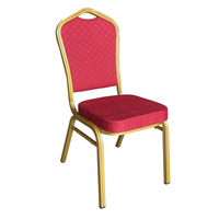 Chaises empilables modernes en métal thermolaqué durables pour événements, hôtels et banquets de mariage (vente en gros)