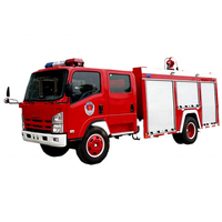 Isuzu 700p 5 टन पानी आग ट्रक इंजन 5000L आपातकालीन बचाव turntable सीढ़ी अग्निशमन ट्रक