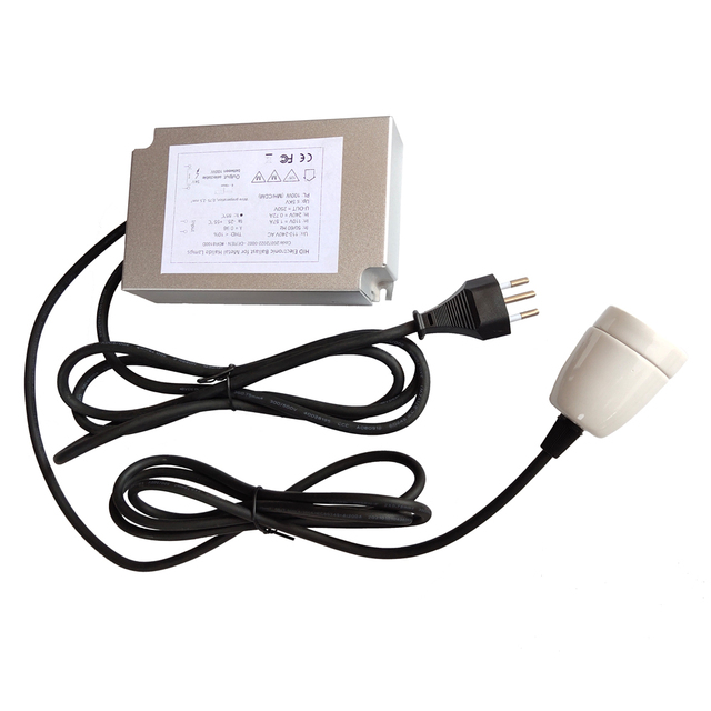 Metal Halide UVB Electronic CDM Ballast 100W with Plug and Socket Without Power Factor Compensation 110V/230V Input